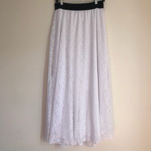 Lularoe small white lace Lucy skirt